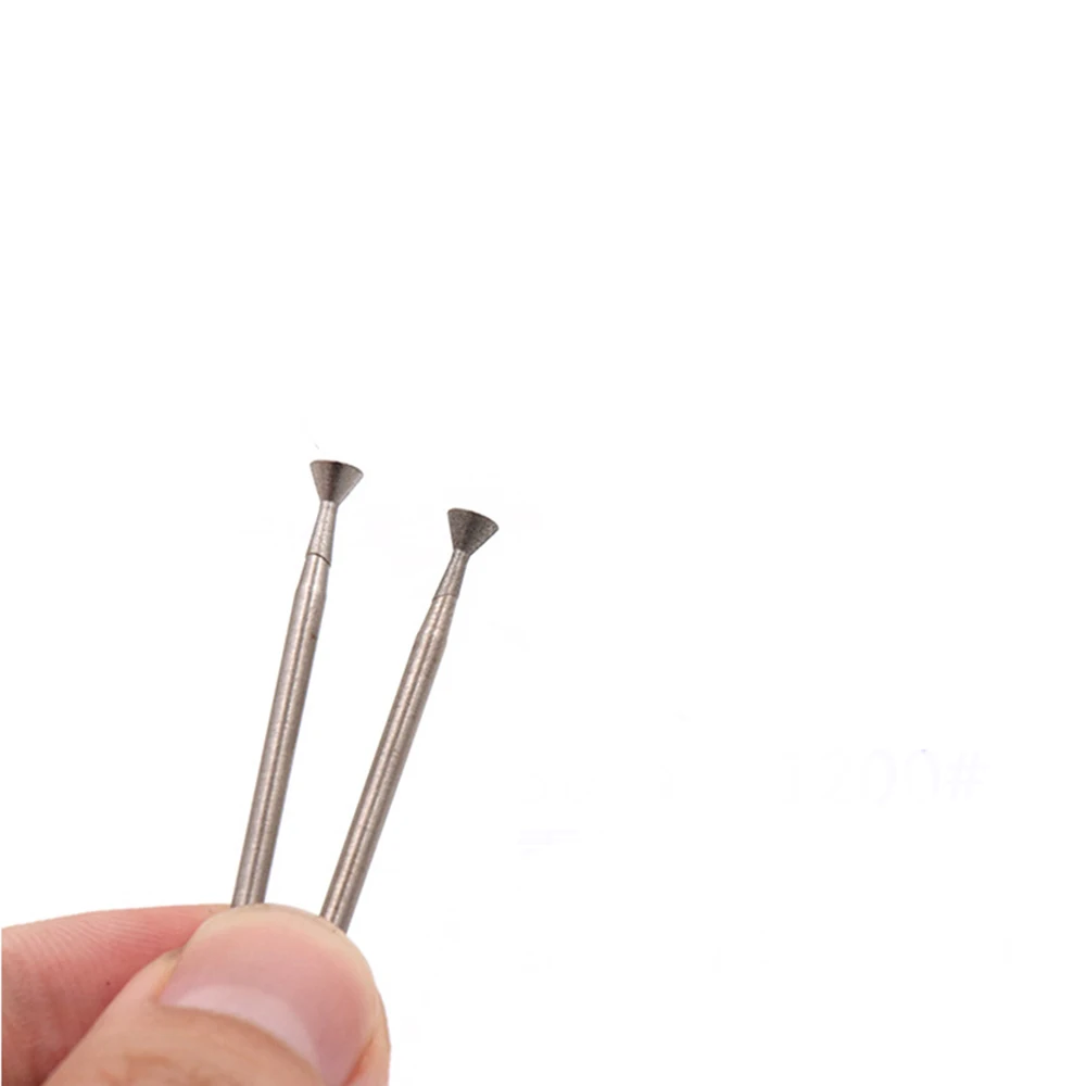 10 Chiếc 1-4Mm Kim Cương Burr Xay Bit 3/32 ''Vỏ 600 1200 Nhám Cho Khắc Xoay