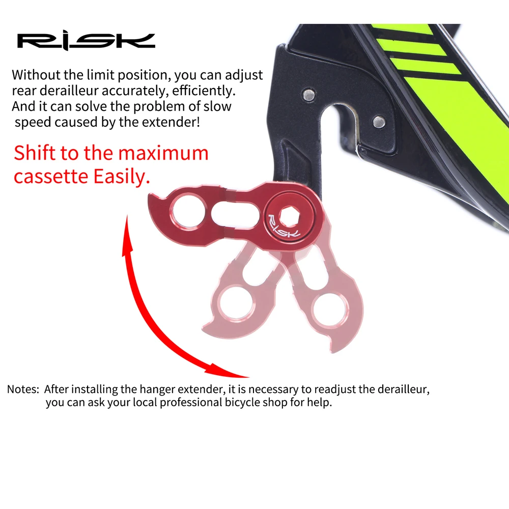1PC Risk Mountain Road Bicycle Bike Frame Rear Derailleur Link Hanger Extender Extension For Cassette Gear Tail Hook Extender