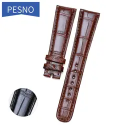 Pesno Suitable for A.Lange&Sohne SAXONIA 201/384/211 19 20mm Watchband Crocodile Leather Watch Strap Men Watch Accessory