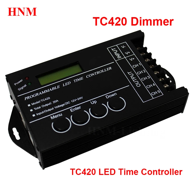 TC420/TC421/TC423 Programmable Time LED Controller Aquarium Lighting Timer TC420 RGB/Single Color LED Dimmer 5Channels Output