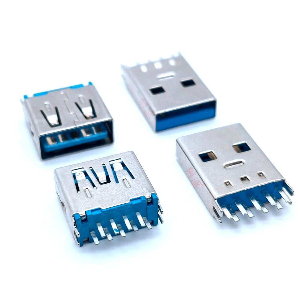 USB 3.0 A Type Male Plug Connector High-speed Data Transmission USB 3.0 Jack Charging Socket Soldering