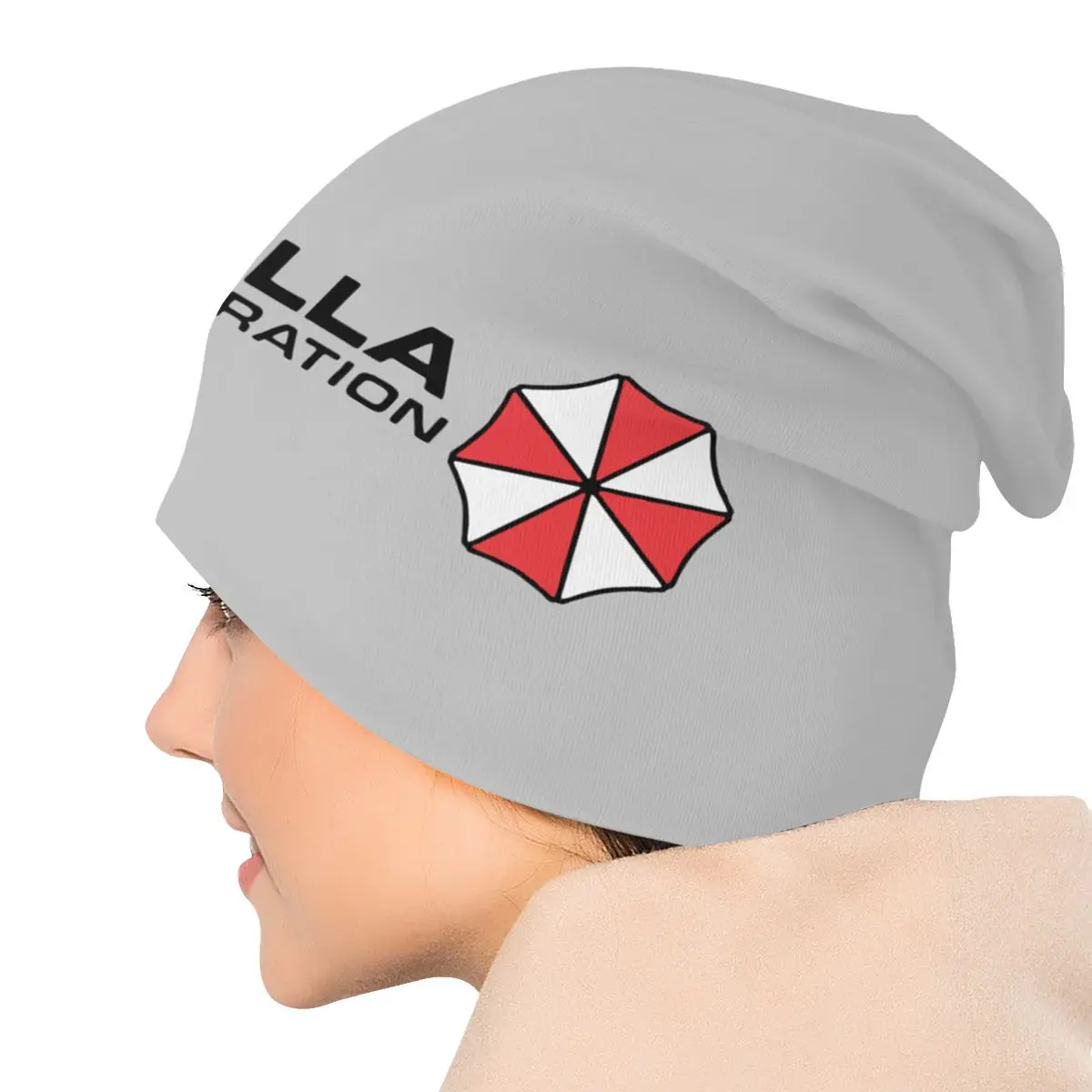 Motywem Umbrella Corporation Skullies czapka beanie moda jesień zima ulica mężczyźni kobiety czapki dorosły ciepły podwójnego zastosowania czapeczka