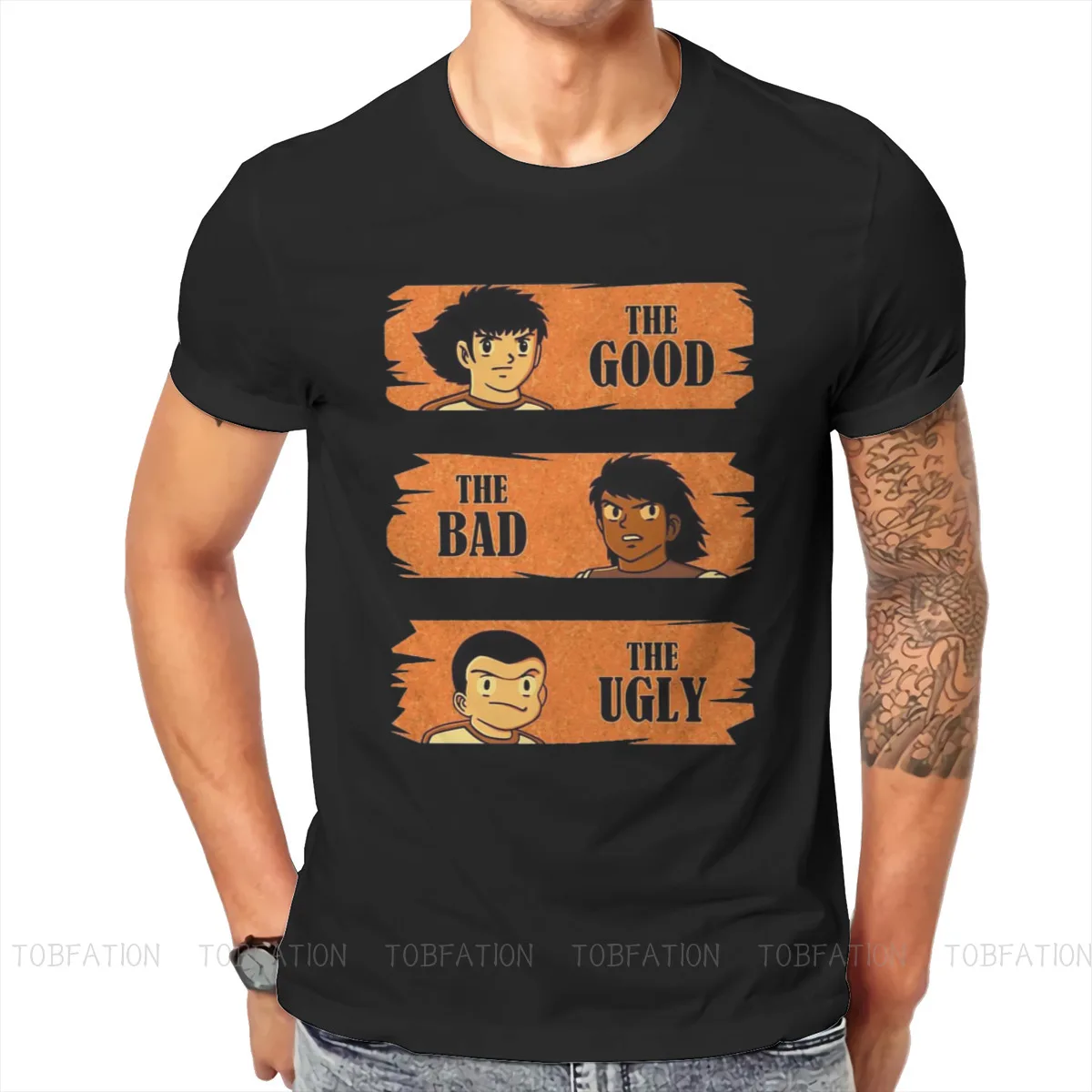 Captain Tsubasa The Good The Bad The Ugly T Shirt Vintage Teenager Alternative High Quality Tshirt Large Crewneck Streetwear