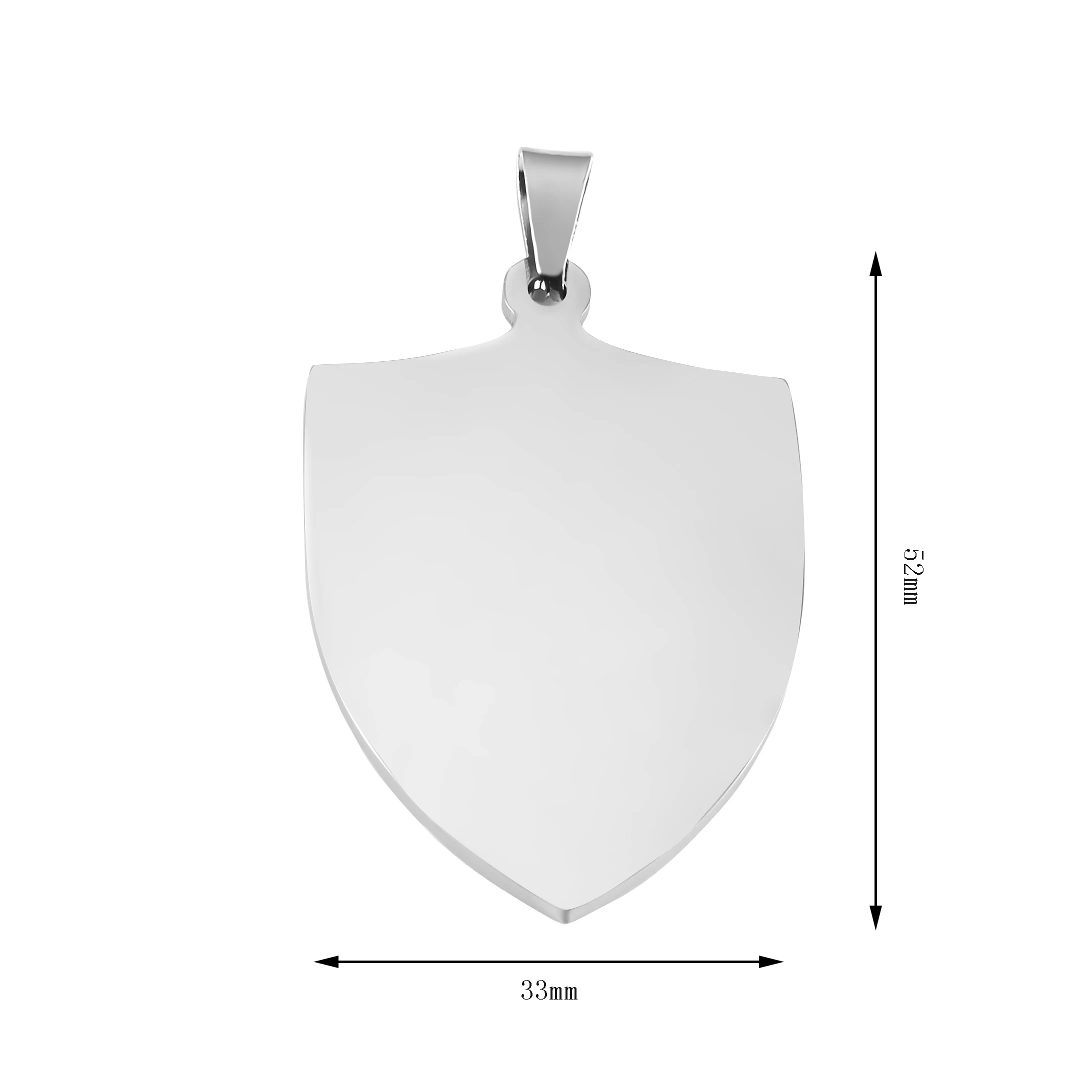 3pcs Stainless Steel Military Army Pendant for Custom Engraving  Dog Tag Wholesale Shield Shape Necklace Jewelry Accessories