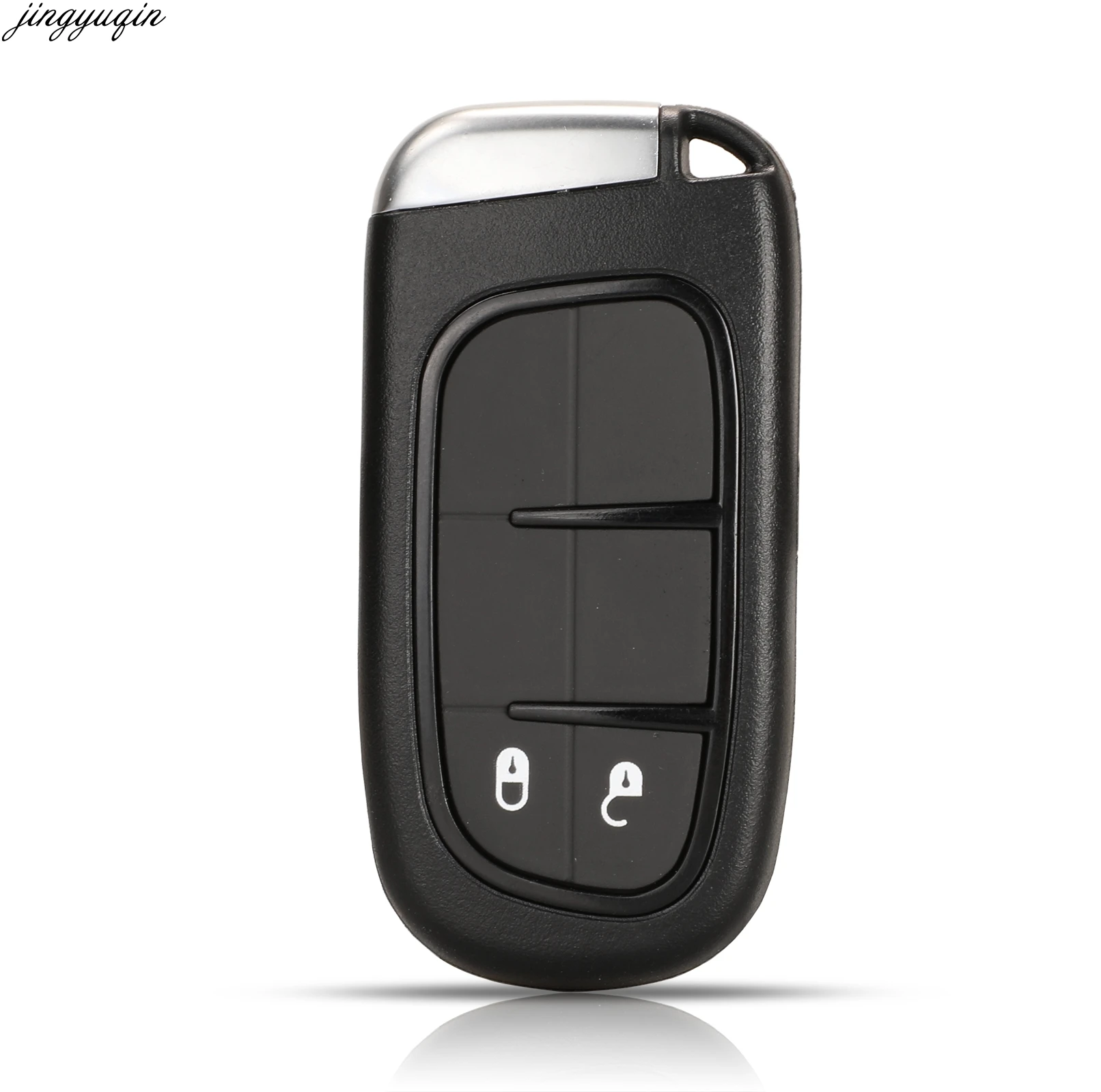 Jingyuqin Remote Car Key Case Shell For Jeep Grand Cherokee Dodge Ram 1500 Journey Dart Challenger Durango 2/3/4/5 Buttons