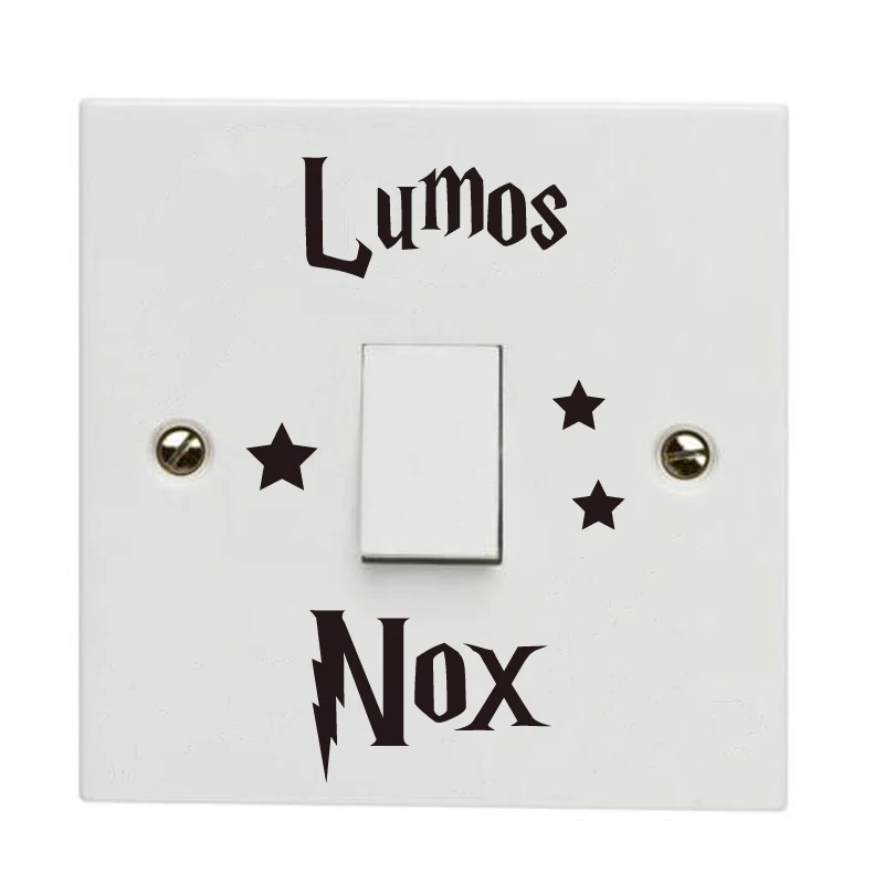 3 sztuk/zestaw Lumos Nox naklejki na włącznik światła nowoczesne wodoodporne kreatywne naklejki na przełączniki winylowa tablica naścienna