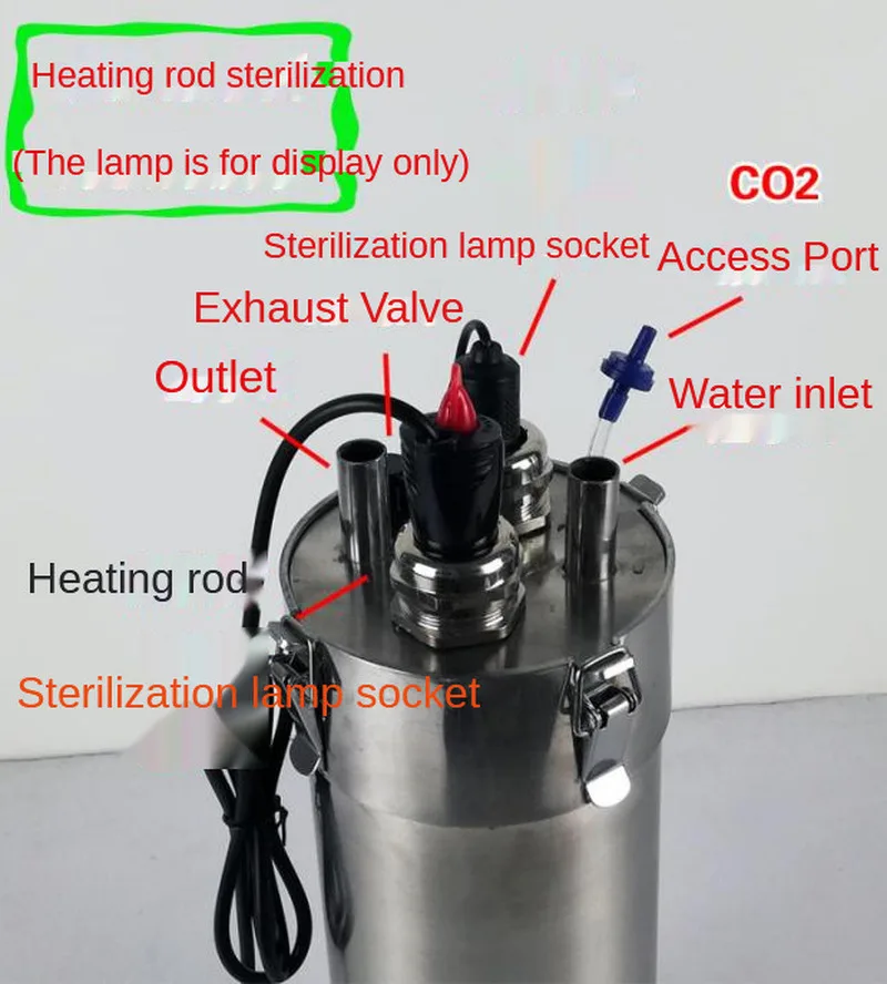 

Fish Tank CO2 Bubble Diffuser Atomizer Exteranl Bucket Atomizer Bubble Diffuser CO2 for Planted Aquariums Fish Tanks