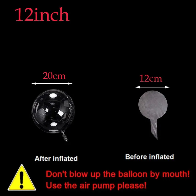 50pc 8/10/18/20/24/36 zoll Aufblasbare Bobo Ballon Transparente Globen Geburtstag Party liefert Hochzeit Baby Dusche Dekor Ballons – Detail 9