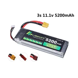 1/2pcs 3S 11.1v 5200mAh Lipo Battery For RC Car Boats Drone Helicopter Airplanes Parts 5200mah 3s 11.1V Lithium battery xt60/jst