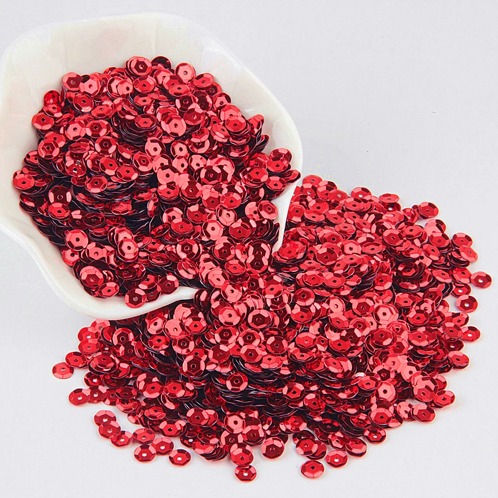 Paillette Red Sequin 3mm-25mm PVC Loose Sequins Paillettes Nail Art Scrapbooking  Sewing DIY Wedding Decorat Lentejuelas