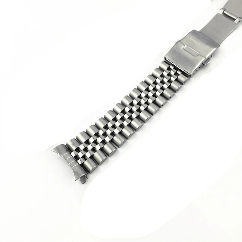 Stainless Steel WatchBand Curved End Straps 18mm 19mm 20mm 21mm 22mm 24mm 26mm 28mm 30mm For Seiko SKX007 SKX009 Universal Band