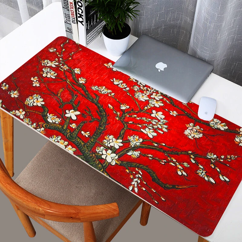 

Van Gogh Starry Sky Sunflower Large Extended Mousepad Pc Mouse Mat Gaming Mouse Pad Keyboard Carpet Size MousePad