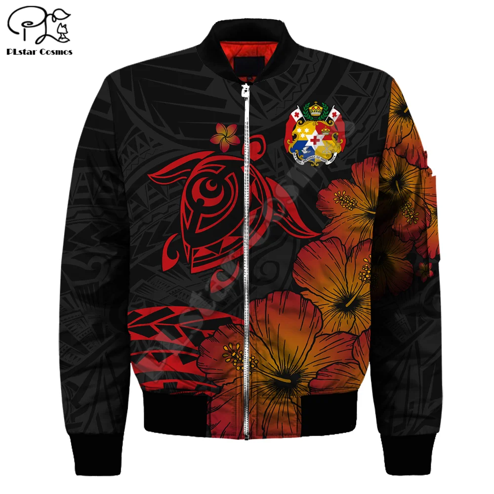 PLstar Cosmos Tonga National Flag Emblem Culture 3D Printed New Fashion Men Bomber Jacket Hip Hop Unisex Casual Windbreaker T27