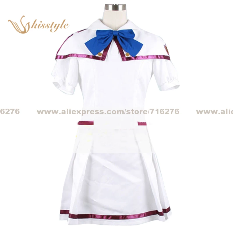 Kisstyle Fashion The Super Dimension Fortress Macross Ranka Lee White Uniform COS Clothing Cosplay Costume,Customized Accepted