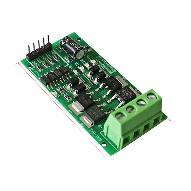 موتور تيار مباشر محرك وحدة H جسر عالية الطاقة إلى الأمام وعكس دوران الفرامل PWM سرعة التحكم 5 فولت 12 فولت 16 فولت