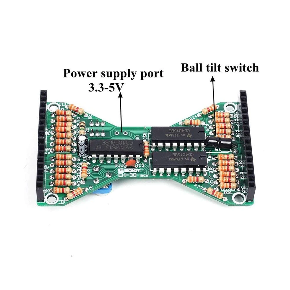 DIY Electronic Kit Hourglass LED Double Layer PCB Board Flashing Light Components Welding Soldering Practice For School Student