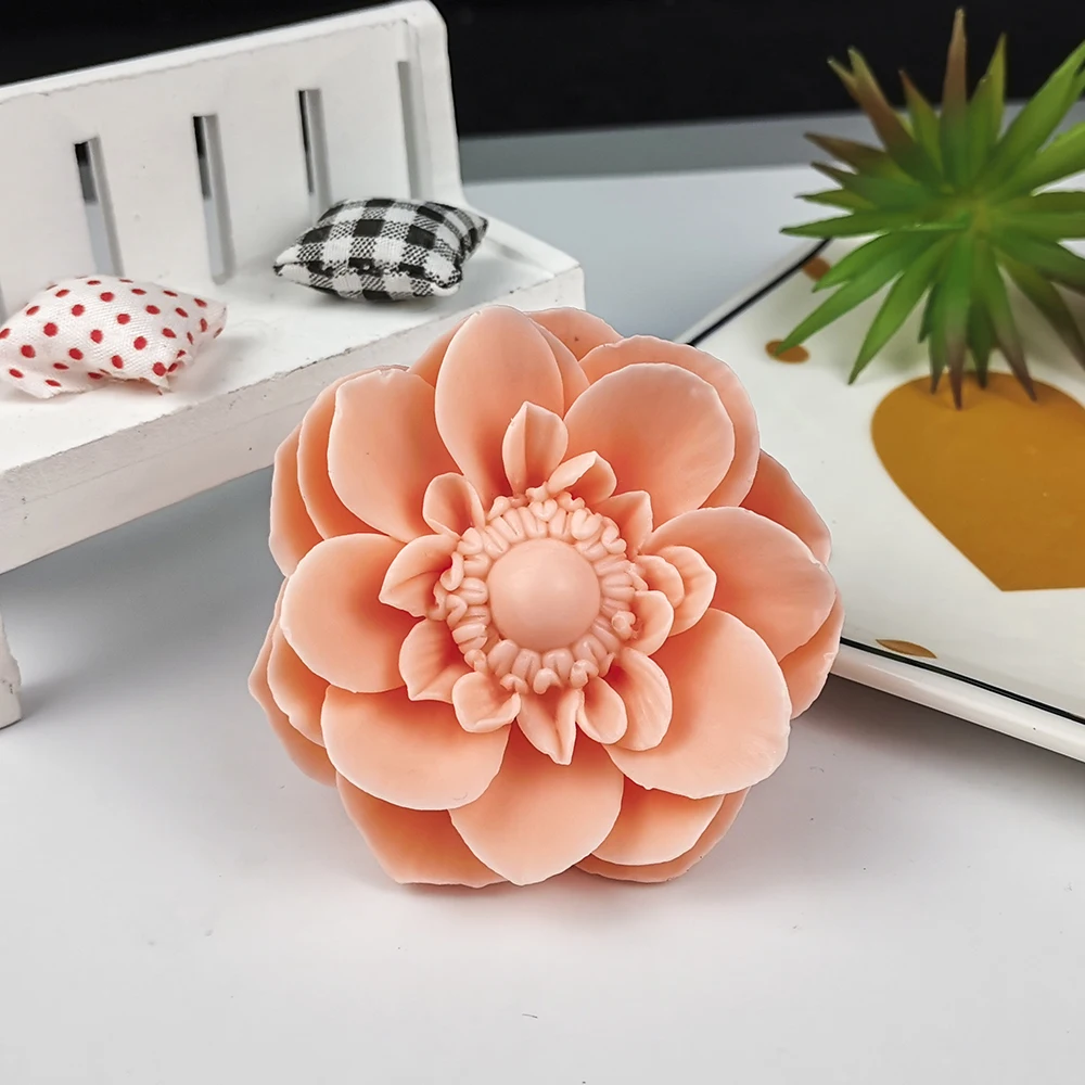 

HC0281 PRZY Rose Peony Flower Molds Mold Silicone Decoration Plant Soap Molds Flowers Candle Moulds Bouquet Making Clay Resin