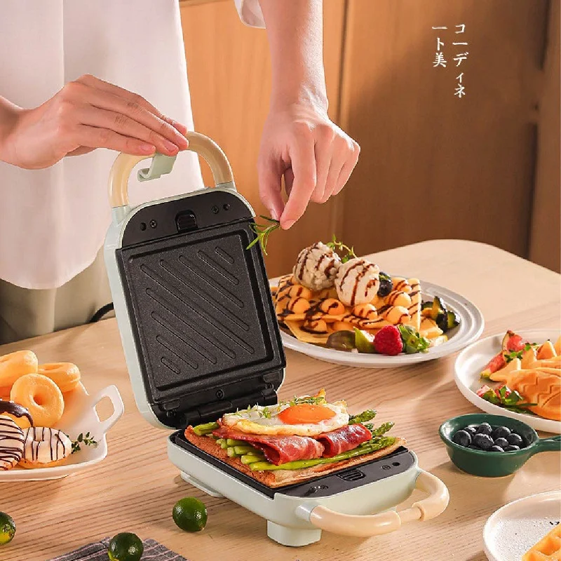 650W Breakfast Machine takoyaki Pancake Sandwichera With Plates Electric Sandwich Maker Timed Waffle Maker Toaster Baking