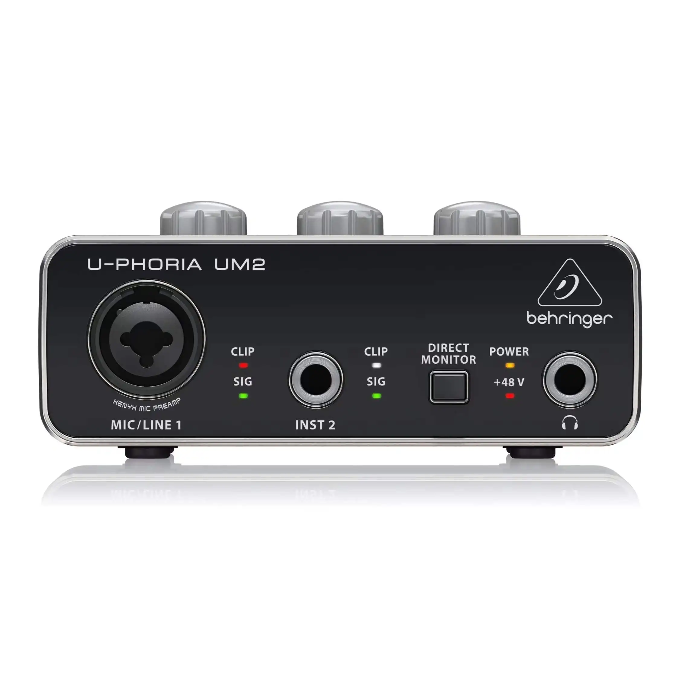 BEHRINGER U-PHORIA UM2 Audiophile 2x2 USB Audio Interface with XENYX Mic Preamplifier for broadcasting,professional recording