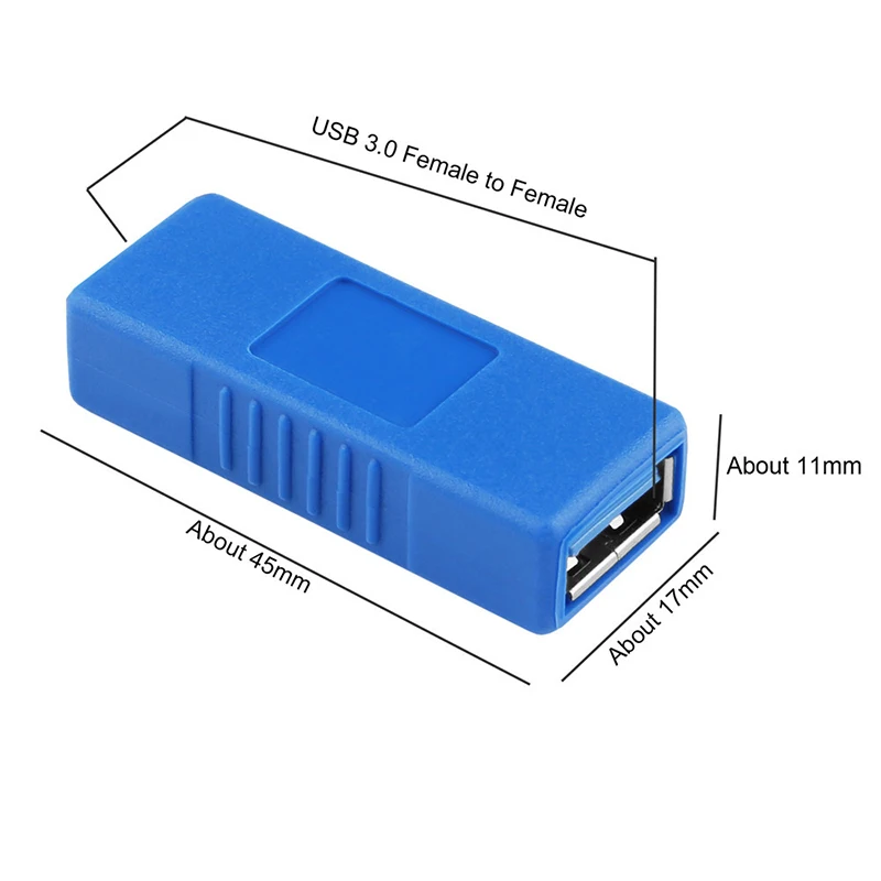 USB3.0ประเภท A หญิงแปลงอะแดปเตอร์ปลั๊กต่อตัวเชื่อมต่อ USB 3.0 AF ไปยัง AF Connector