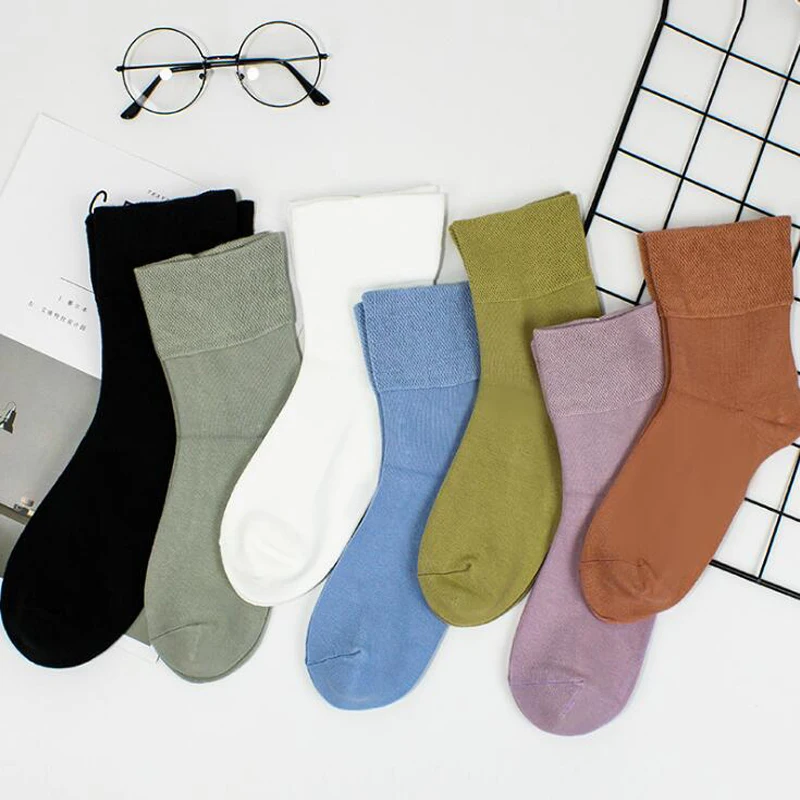 10 pairs Modal loose mouth socks men's elderly tube socks cotton socks diabetic people socks breathable elastic socks women