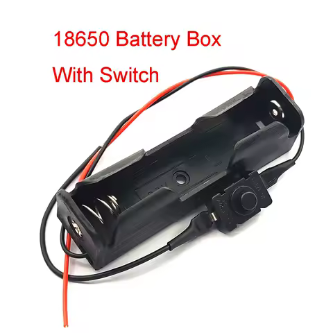 18650 Battery holder 18650 Battery Box With Switch 1 Slot 3.7v Lithium Battery Case 18650 Battery Storage Box