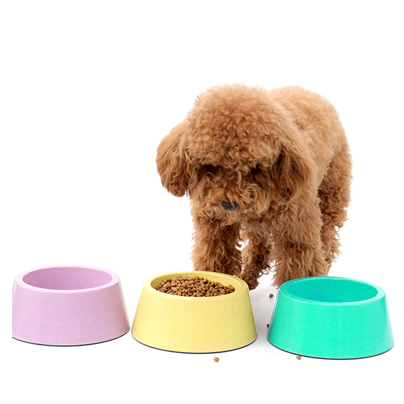 Accesorios para perros y gatos, dispositivos para perros grandes y medianos, vajilla de comida y agua, cuenco de fibra de bambú, plato alimentador para mascotas, cuenco elevado para gatos