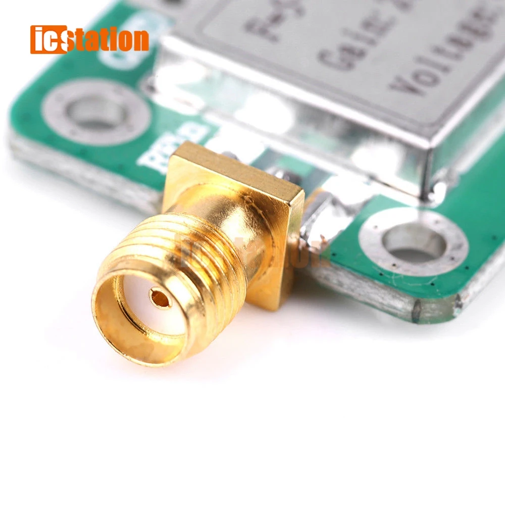 5M-6GHz RF ความถี่กว้างสัญญาณเครื่องขยายเสียง Power Amplifier Gain 20dB คลื่นความถี่ VFH UHF SHF 5-6000Mhz LNA