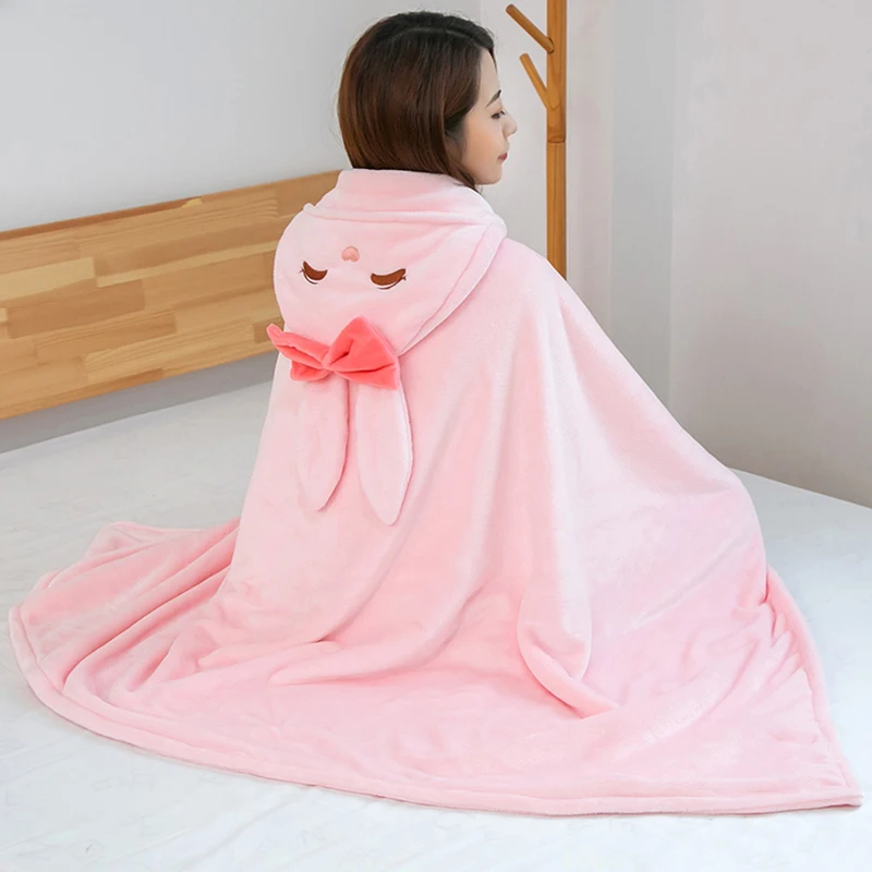 Cape en peluche lapin, corgi, koala et over, couverture paresseuse, douce, dessin animé, dinosaure, Everak Butter, cosplay, couvertures d'air, cadeau d'anniversaire, mignon