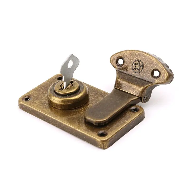 Drop Ship&Wholesale Bronze Tone Leather Suitcase Buckle Box Vintage Metal Lock Antique Toggle Hasp Latch Mar28