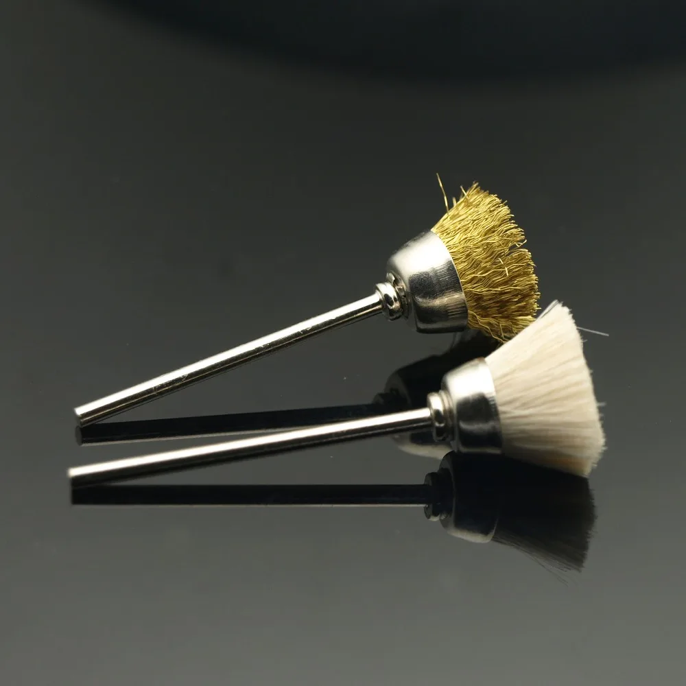 EasyNail-cepillo de limpieza para taladro eléctrico de manicura, limpiador de brocas de alambre de cobre dorado, herramienta portátil de acero plateado, 1 ud.