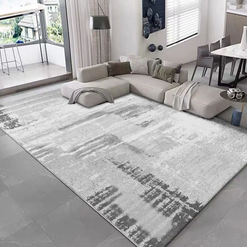 Brief Gray Large Carpet and Rug Living Room Modern Bedroom Carpet Tapete Sofa Coffee Table Home Decor Area Rugs Sofa Floor Mats