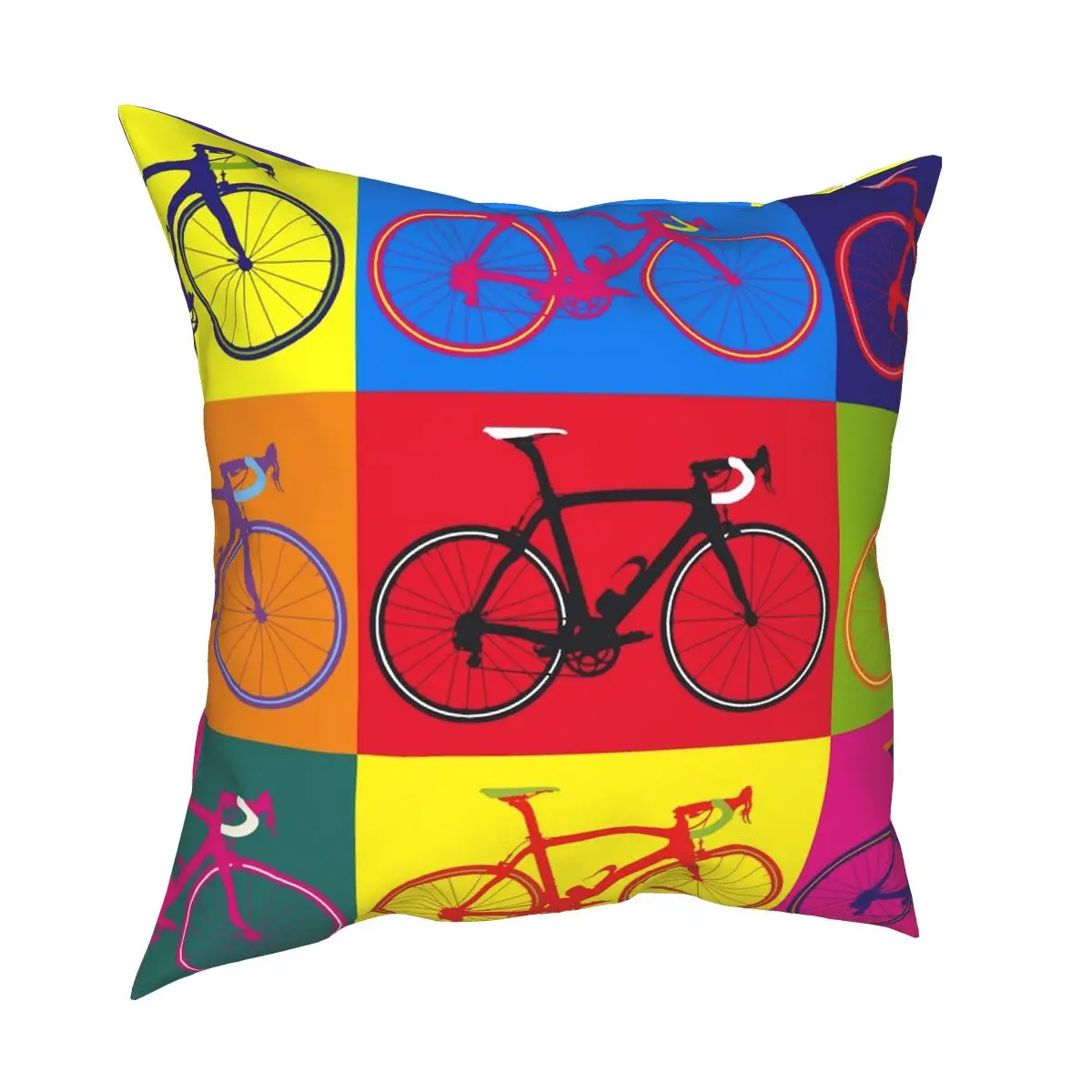 Bike Andy Warhol Pop Art Pillowcase Polyester Creative Decorative for Sofa Cushion Cover