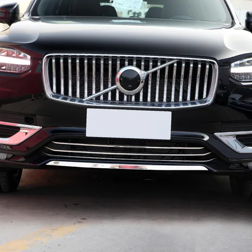 Imagen 2 del producto Para accesorios de coche para volvo xc90 decoración cromada 2020-2024 2025 embellecedor de red media embellecedor de labio de parachoques delantero pegatinas decorativas xc90