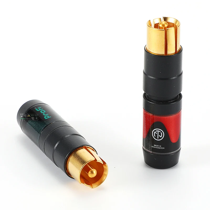 NEUTRIK ProFi RCA Plug NF2C-B/2 Professional DIY Phono Plug HIFI AV Cable Connector RCA Lotus Head Telescopic Gold-plated Plugs