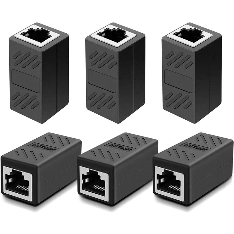 RJ45 Coupler Network Coupler for Cat7/Cat6/Cat5e/cat5 Ethernet Cable Extender Connector - Female to Female