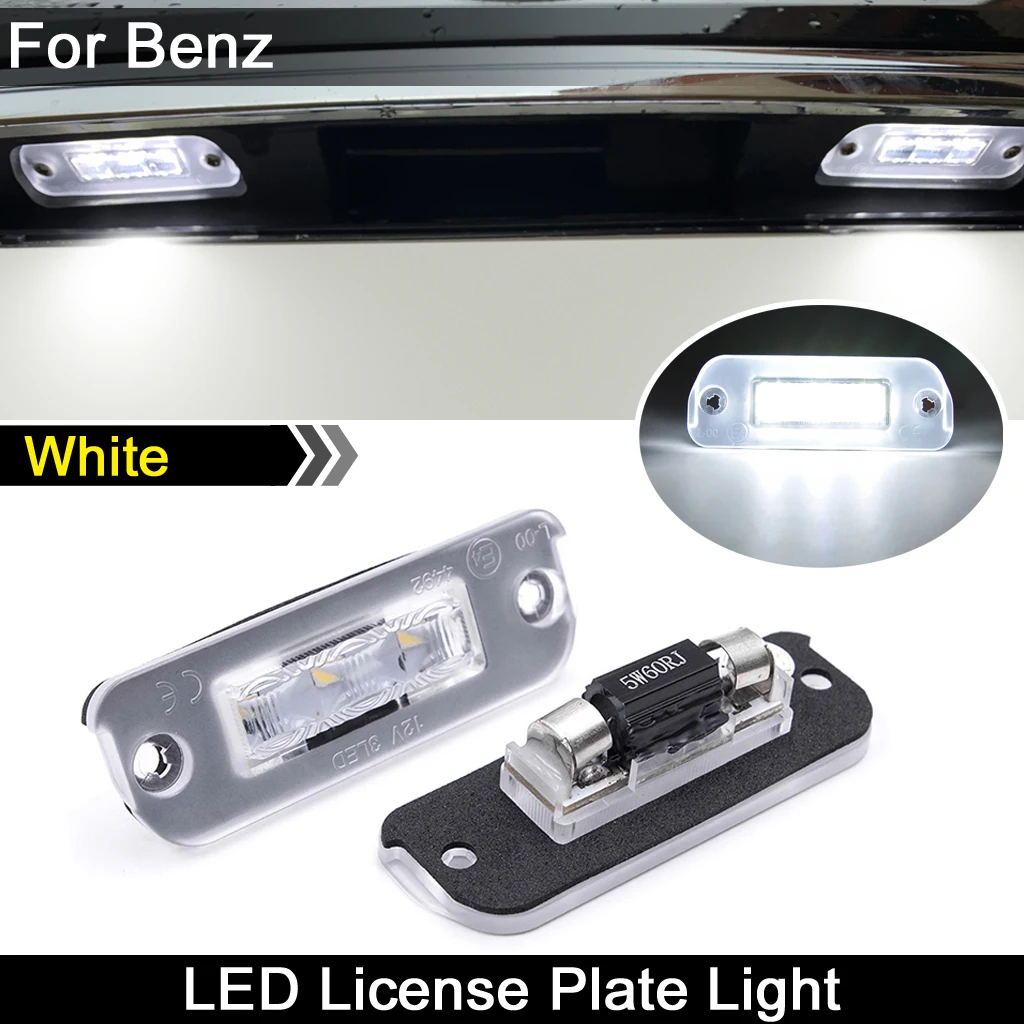 For Benz R-Class W251 ML-Class W164 GL-Class X164  Car Rear white LED license plate light number plate lamp