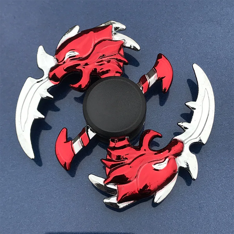 Zinc Alloy Fidget Spinner Metal Fidget Hand Finger Focus Toy Smooth Electroplate Rainbow Hybrid Bearing Toys Relieves Stress