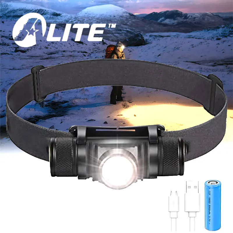 TMWT Lightweight L2 LED Headlamp USB Rechargeable Flashlight Head Torch 18650 Work Headlight For Camping Night Fishing