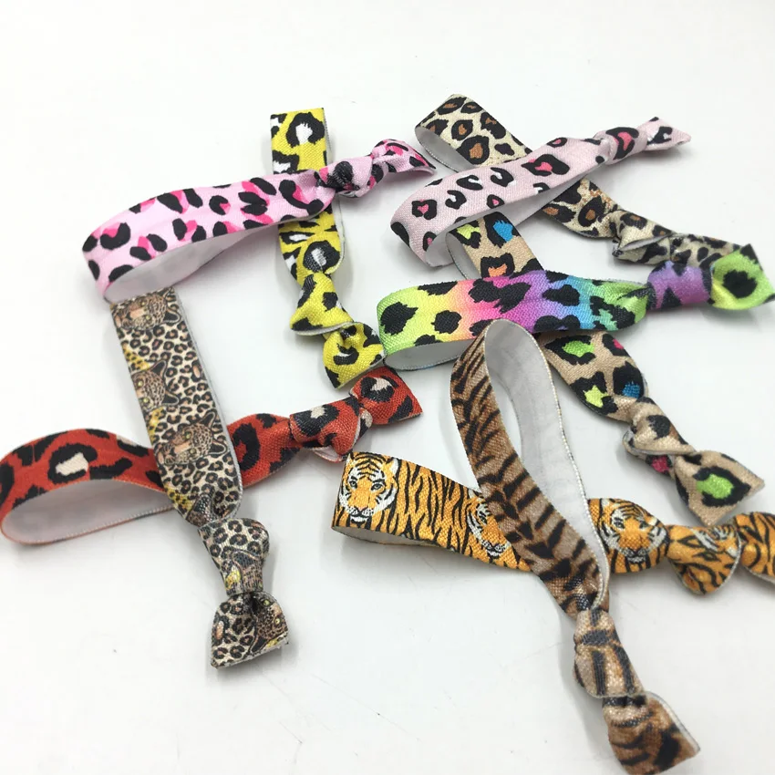10Yard 15mm Kuh muster Leopard Zebra druck Falte über elastisches Band zum Nähen Haar gummi Riemen Rucksack Dekoration Zubehör – Detail 8