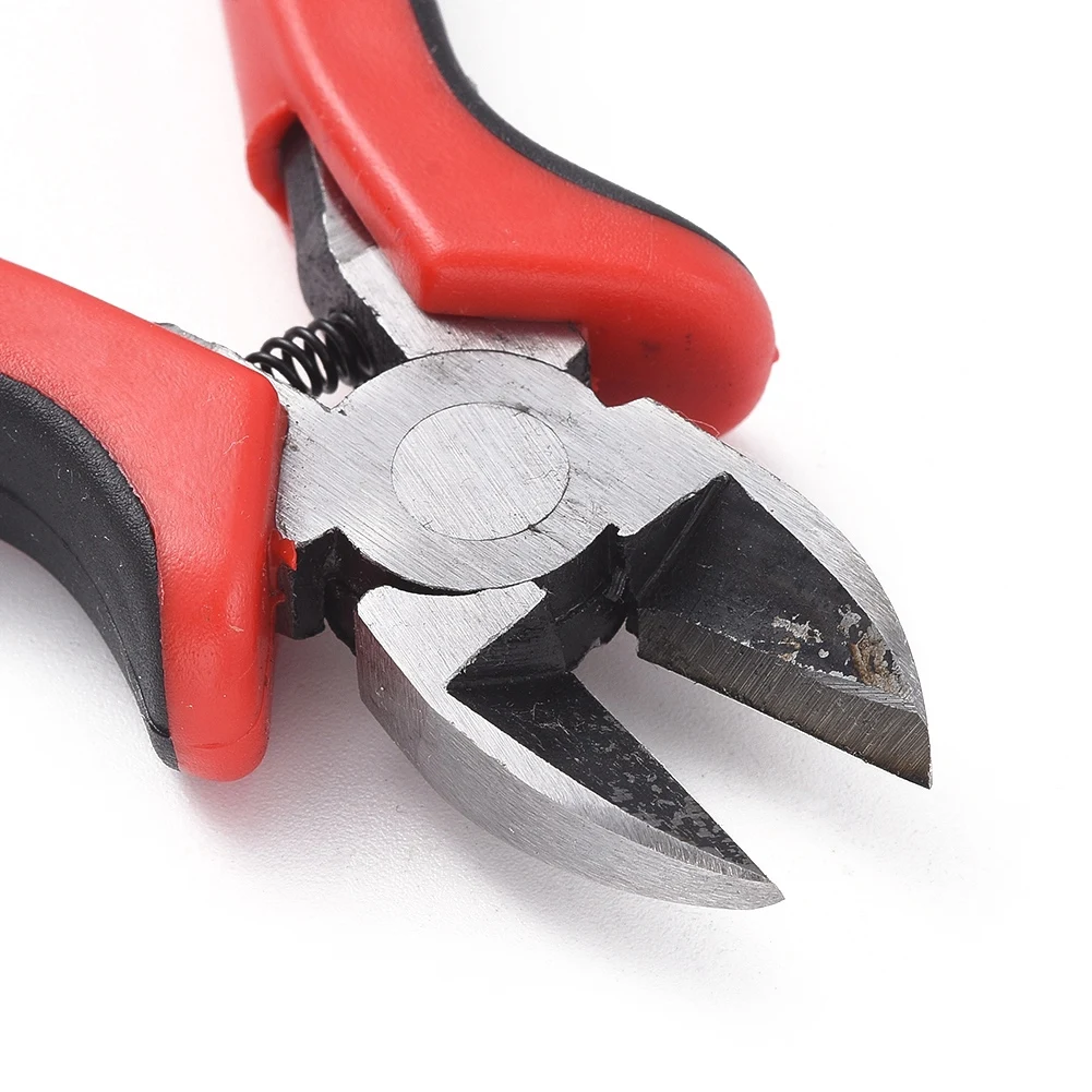 Carbon Steel Jewelry Pliers Polishing Side Cutting Pliers Side Cutter Jewelry Making Tools 118mm Red