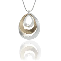 Gold Rose Gold Silver Color Alloy Long Necklace Punk Oval Metal Pendant Necklaces Women Jewelry