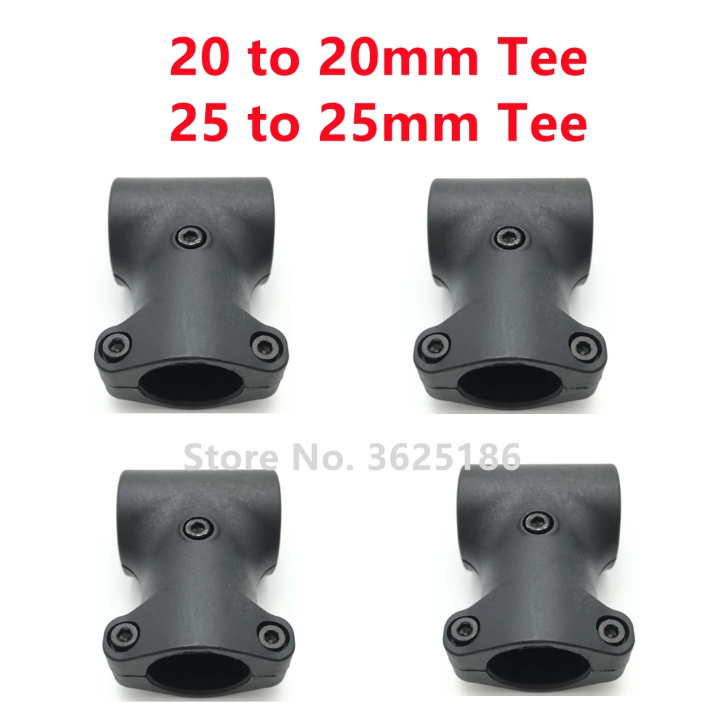 

4PCS EFT Nylon D20mm Tee Joint 20 to 20mm 25mm T.shape Tripod Tee Carbon Tube Arm Three.channel Fixed Connector for RC UAV Drone