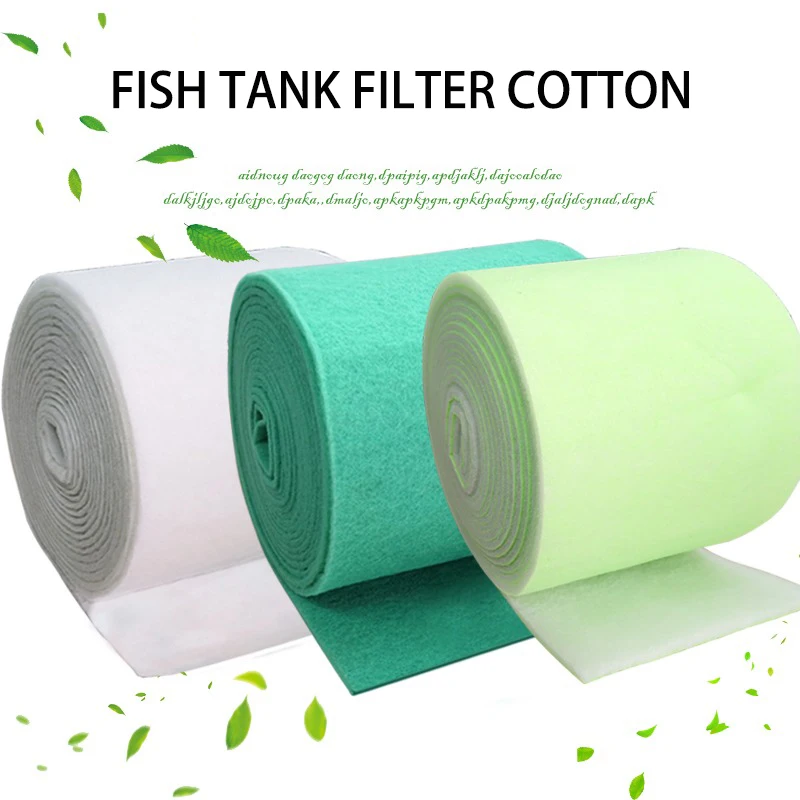 Thickened Fish Tank Filter Cotton White Cotton Aquarium Biochemical Cotton Double Green White Cotton Water Purification Filter