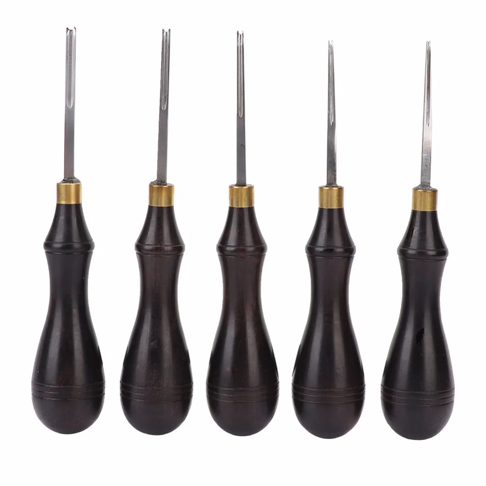 Leather Edge Blade Ebony Handle  Leather Craft Edger Trimming Tool Beveling Skiving Cutting Leather Craft Edge Beveller Tool