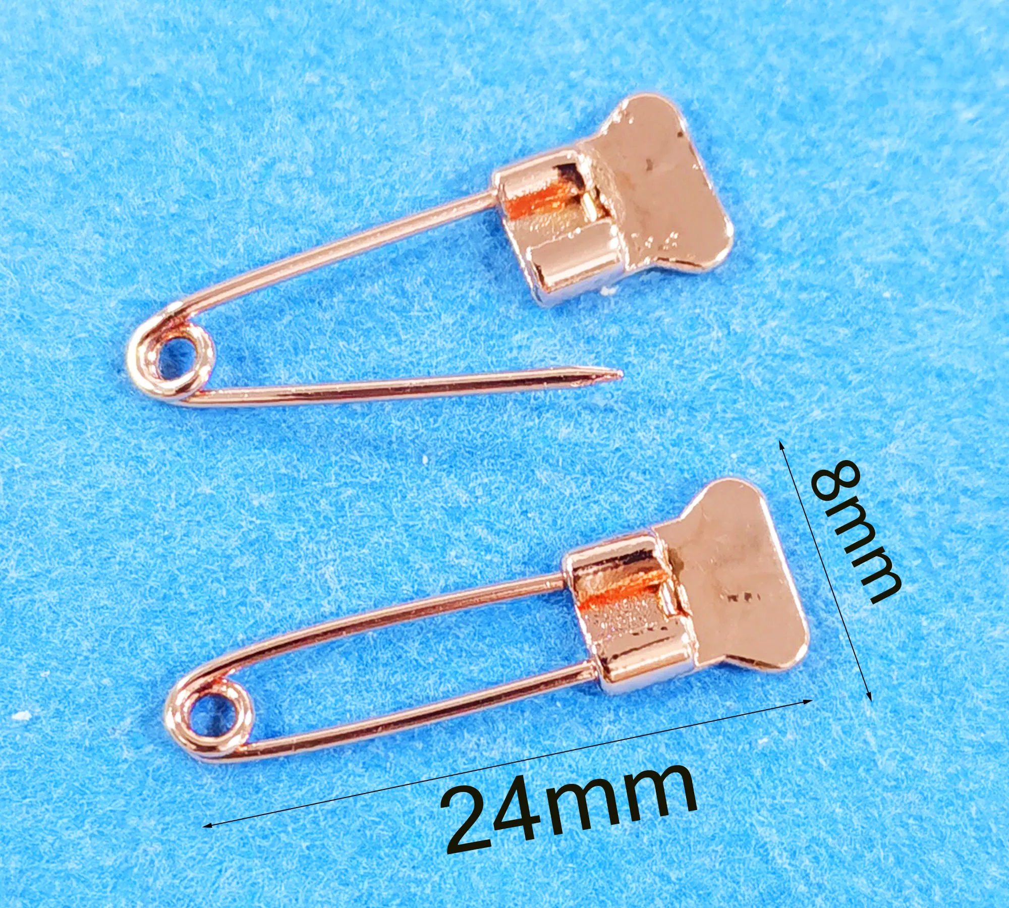 50 PCS Copper Safety Pins Silver Rose Gold Gunmetal Craft Safety Pins Brooch Stitch Markers Pins Loops Charms Jewelry Tag Charms