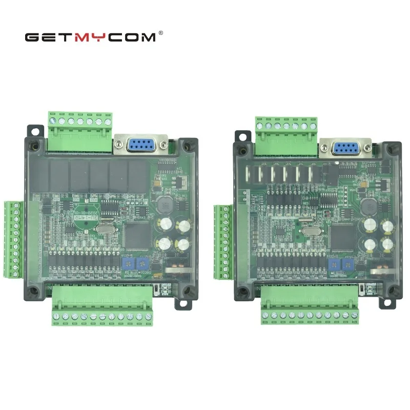 Getmycom FX3U-14MT FX3U-14MR PLC industrial control board  6 Output  8 Input6 AD 2DA and RS485 RTC Compatible with FX1N and FX2N