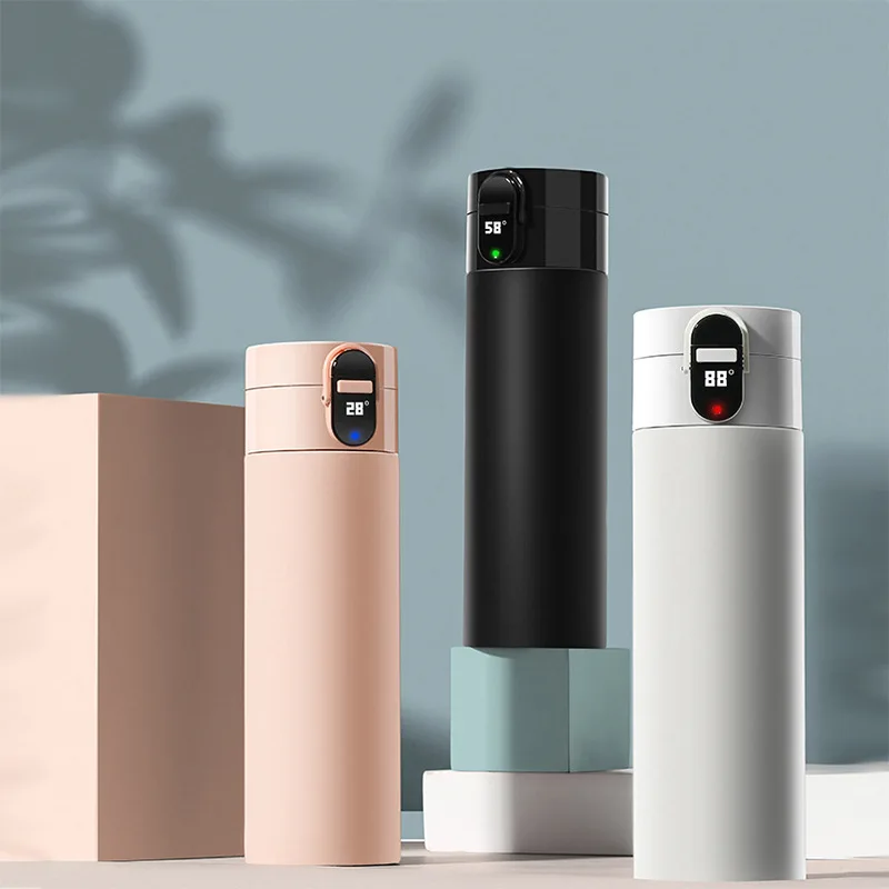 

450ML Thermos Water Bottle Temperature Display Vacuum Bottle USB Charging Thermos Drinking Reminder Insulated bottle