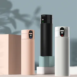 450ML Thermos Water Bottle Temperature Display Vacuum Bottle USB Charging Thermos Drinking Reminder Insulated bottle