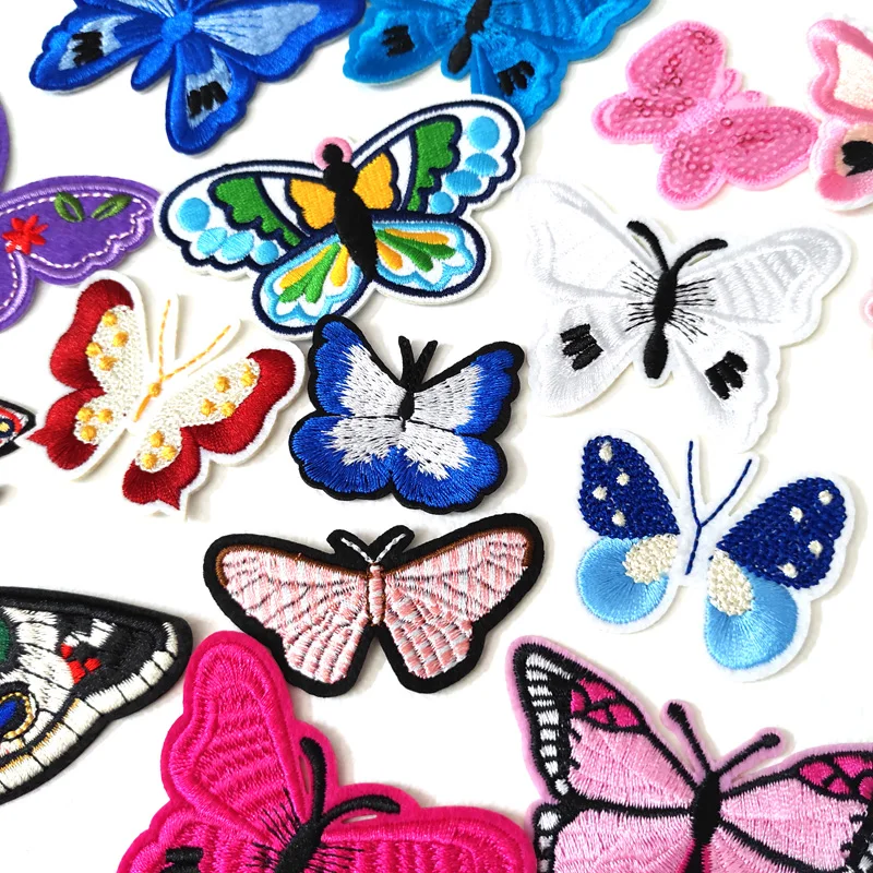 Butterfly Patches  Embroidery Applique Ironing Clothing Sewing Supplies Decorative Colorful